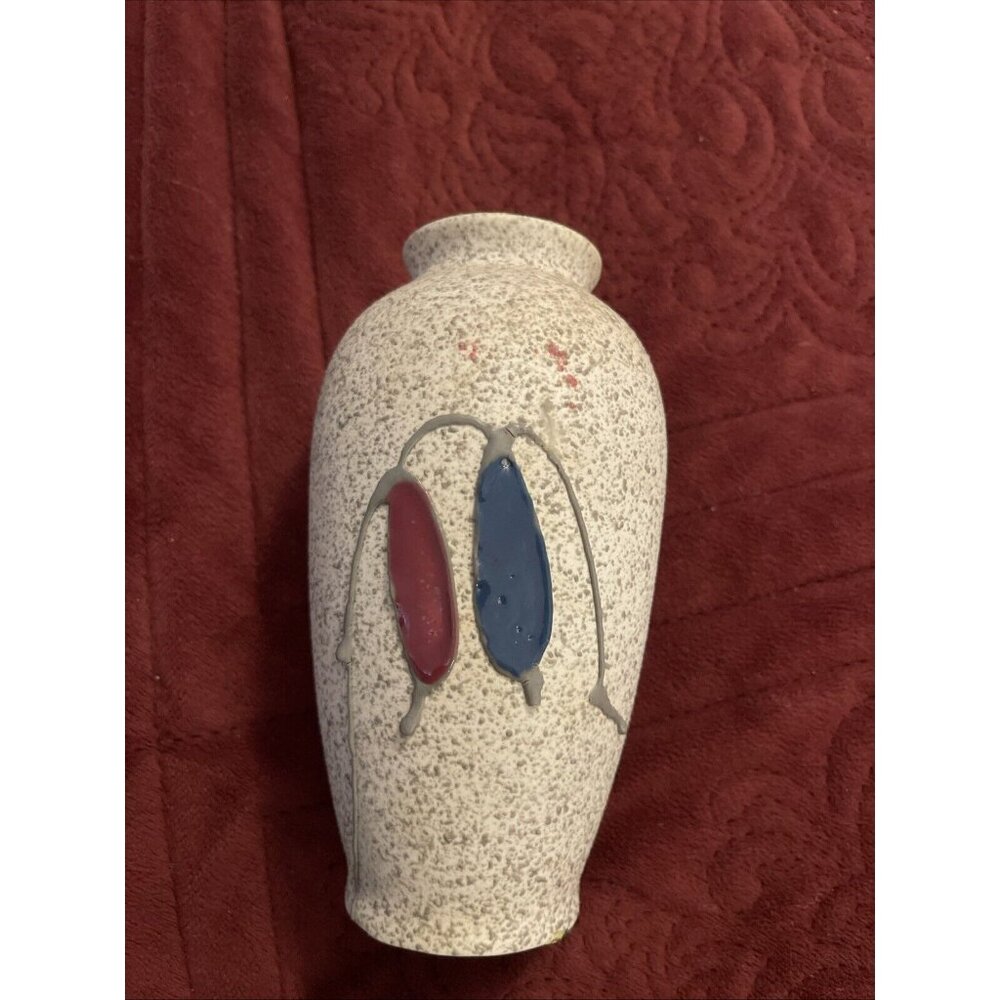Vintage Vase Retro‎ Art Pottery MCM Sand Glaze Texture Mid Century Modern MCM